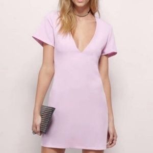 Tobi Deep V Pink Mini Dress